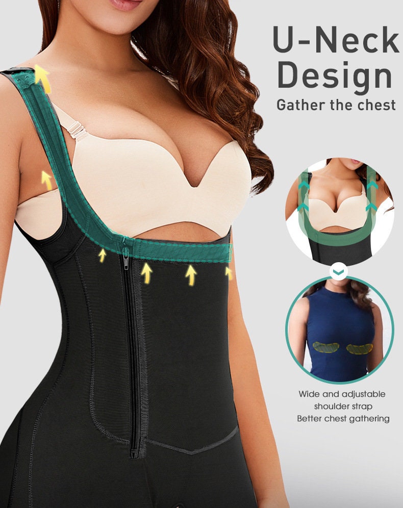 AKIMS Open-Bust Sculpting Bodysuit – Firm Control & Butt-Lifting Shapewear
