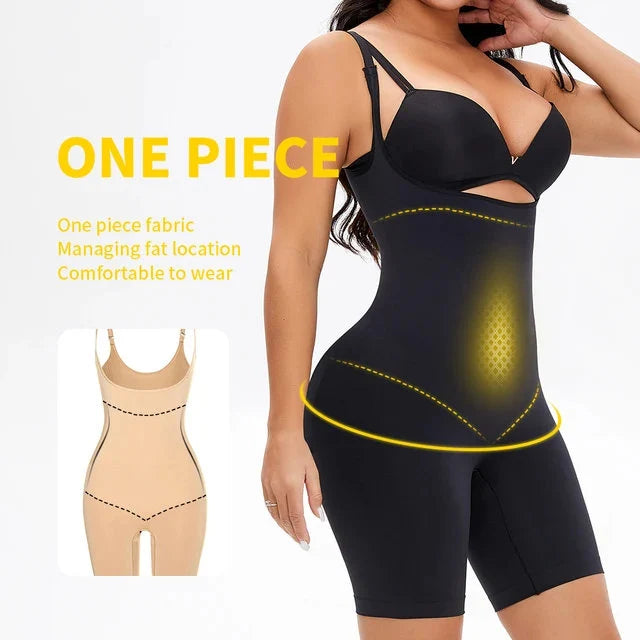 AKIMS Seamless Sculpting Bodysuit | Full Body Shaper with Adjustable Straps