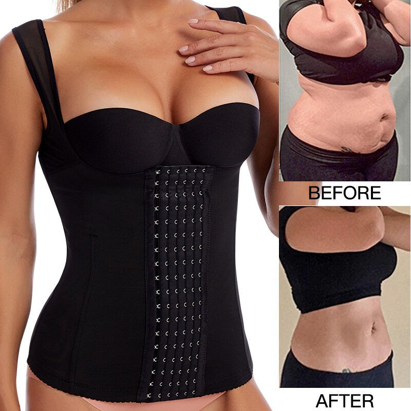 AKIMS Steel Boned Mesh Corset Vest | Waist Trainer Cincher