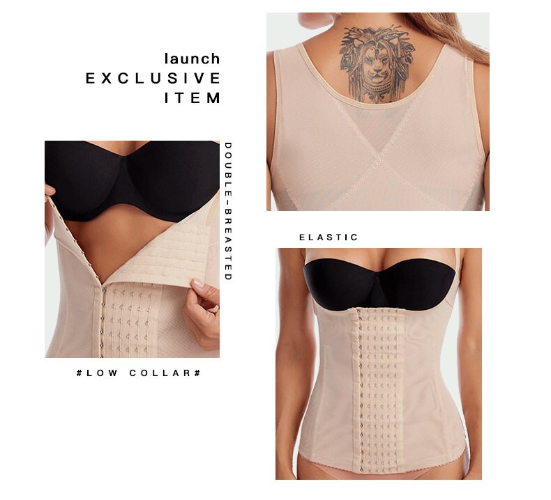 AKIMS Steel Boned Mesh Corset Vest | Waist Trainer Cincher