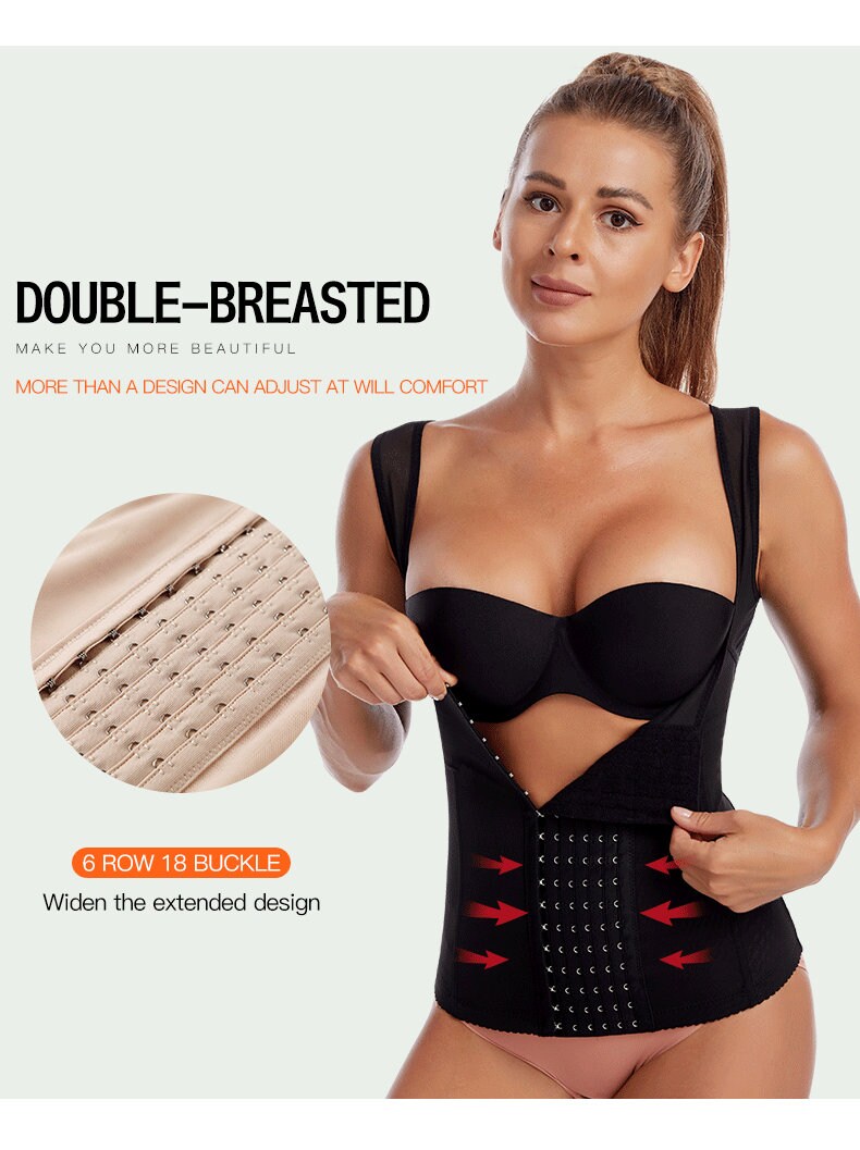 AKIMS Steel Boned Mesh Corset Vest | Waist Trainer Cincher