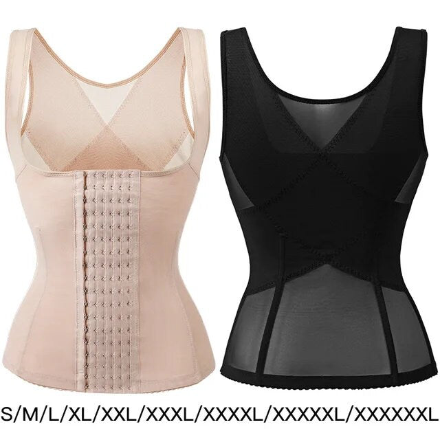 AKIMS Steel Boned Mesh Corset Vest | Waist Trainer Cincher