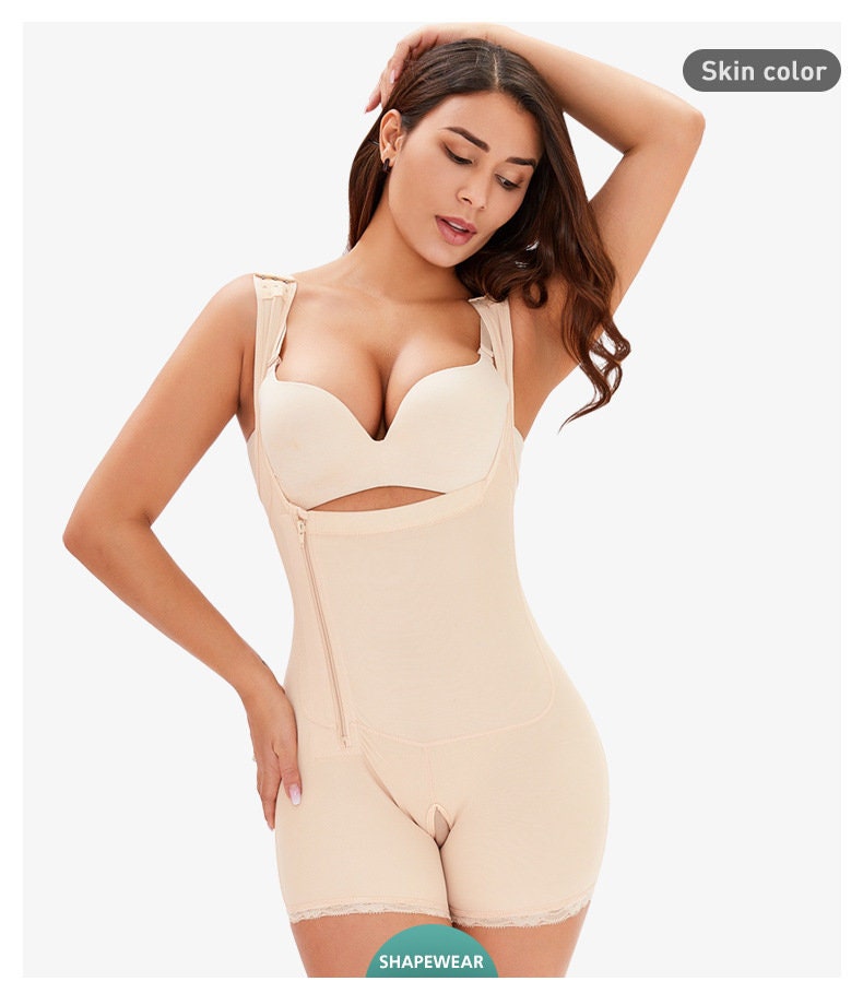 AKIMS Open-Bust Sculpting Bodysuit – Firm Control & Butt-Lifting Shapewear