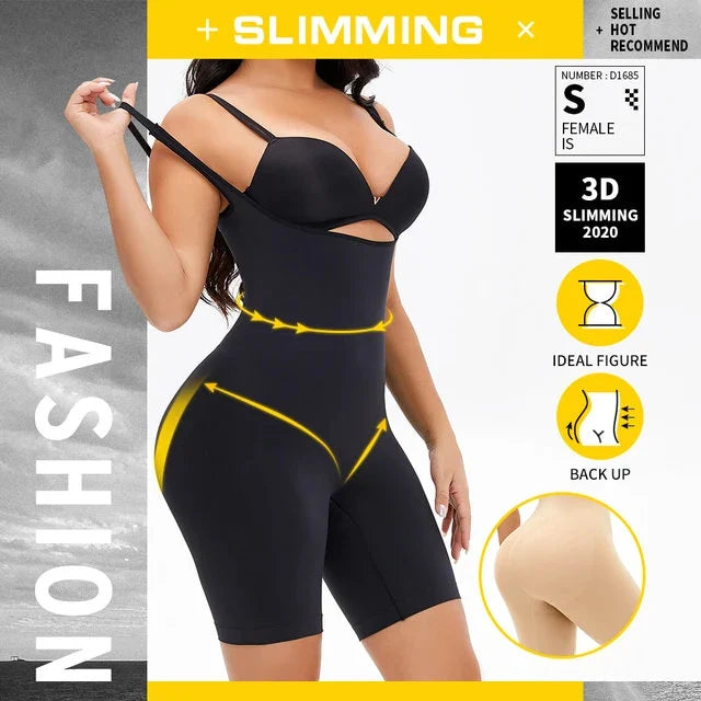 AKIMS Seamless Sculpting Bodysuit | Full Body Shaper with Adjustable Straps