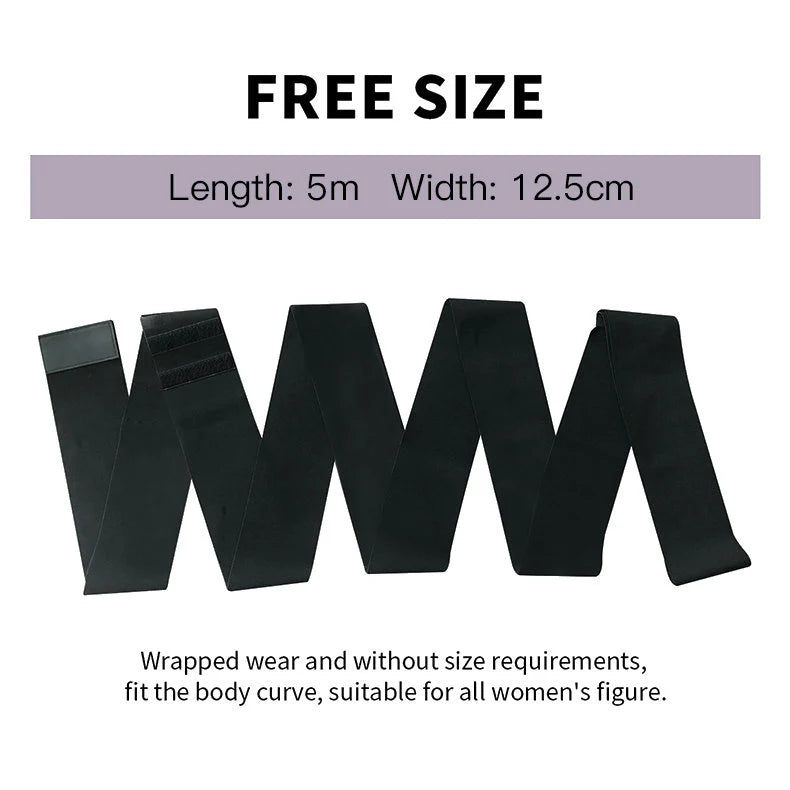 AKIMS Adjustable Tummy Wrap Waist Trainer | Free-Size Waist Shaping Band