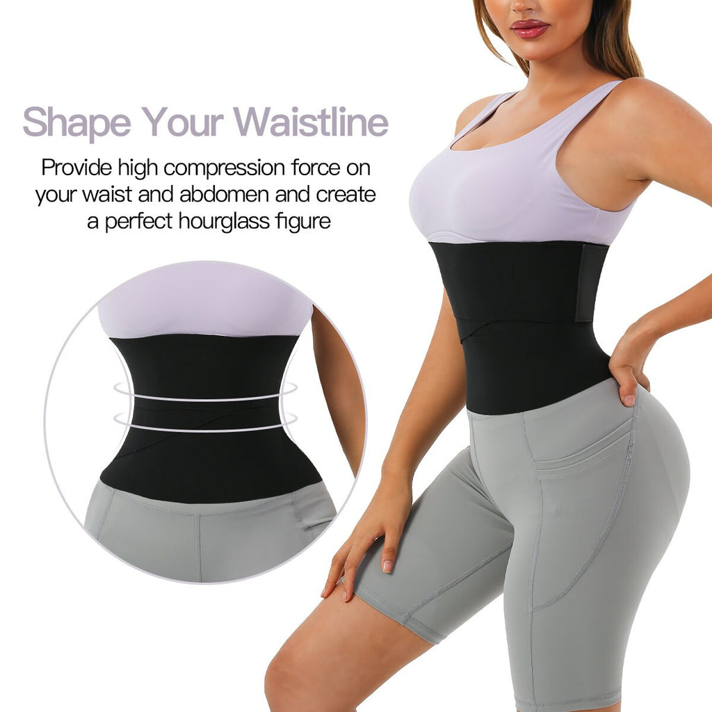 AKIMS Adjustable Tummy Wrap Waist Trainer | Free-Size Waist Shaping Band