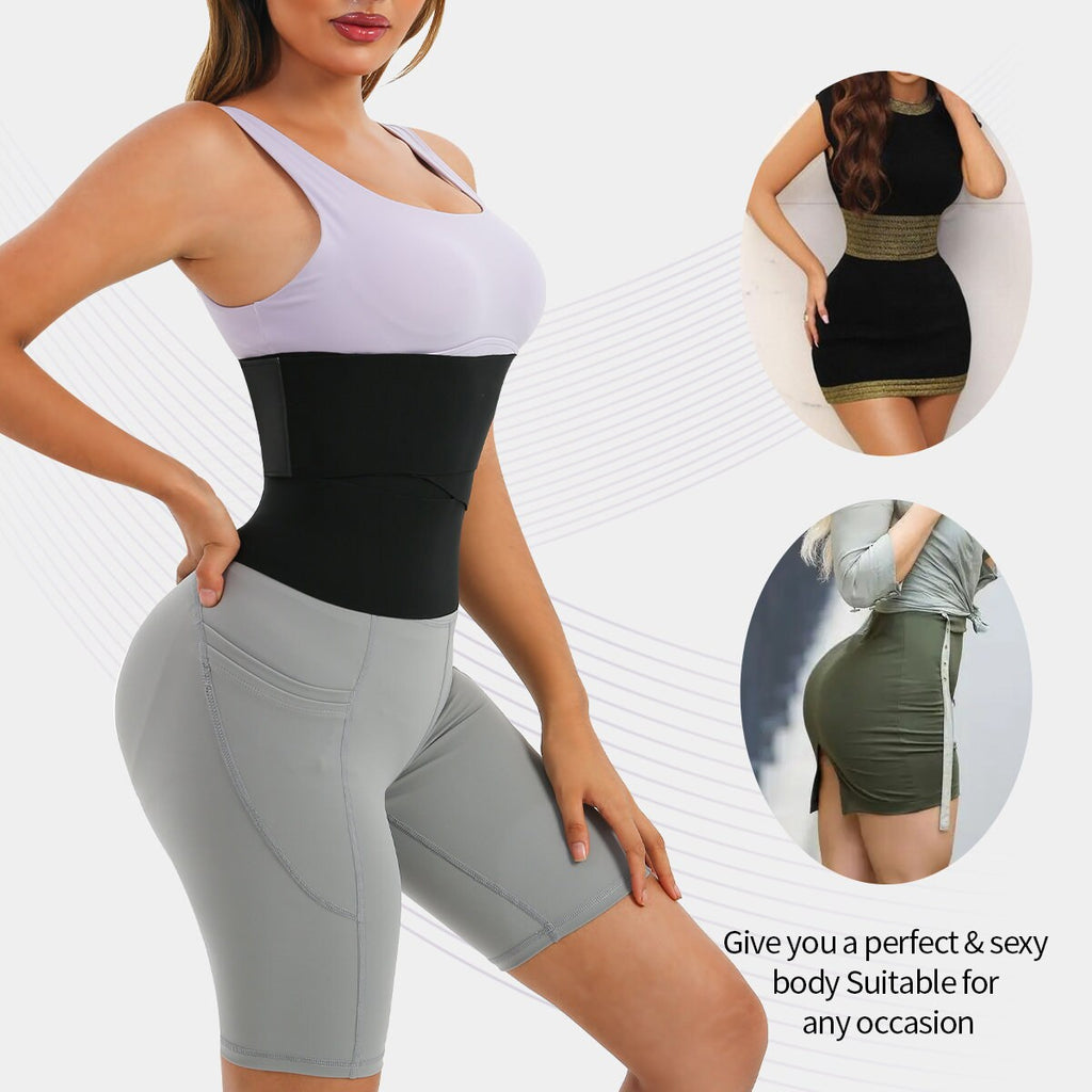 AKIMS Adjustable Tummy Wrap Waist Trainer | Free-Size Waist Shaping Band
