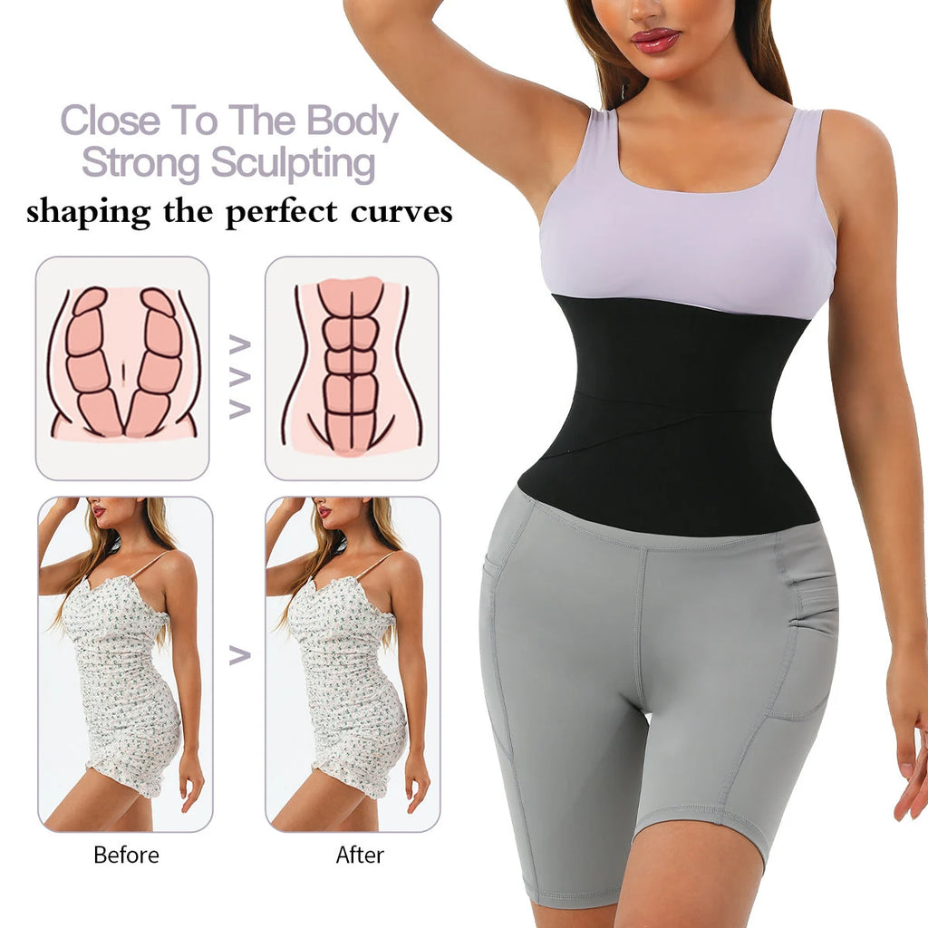 AKIMS Adjustable Tummy Wrap Waist Trainer | Free-Size Waist Shaping Band