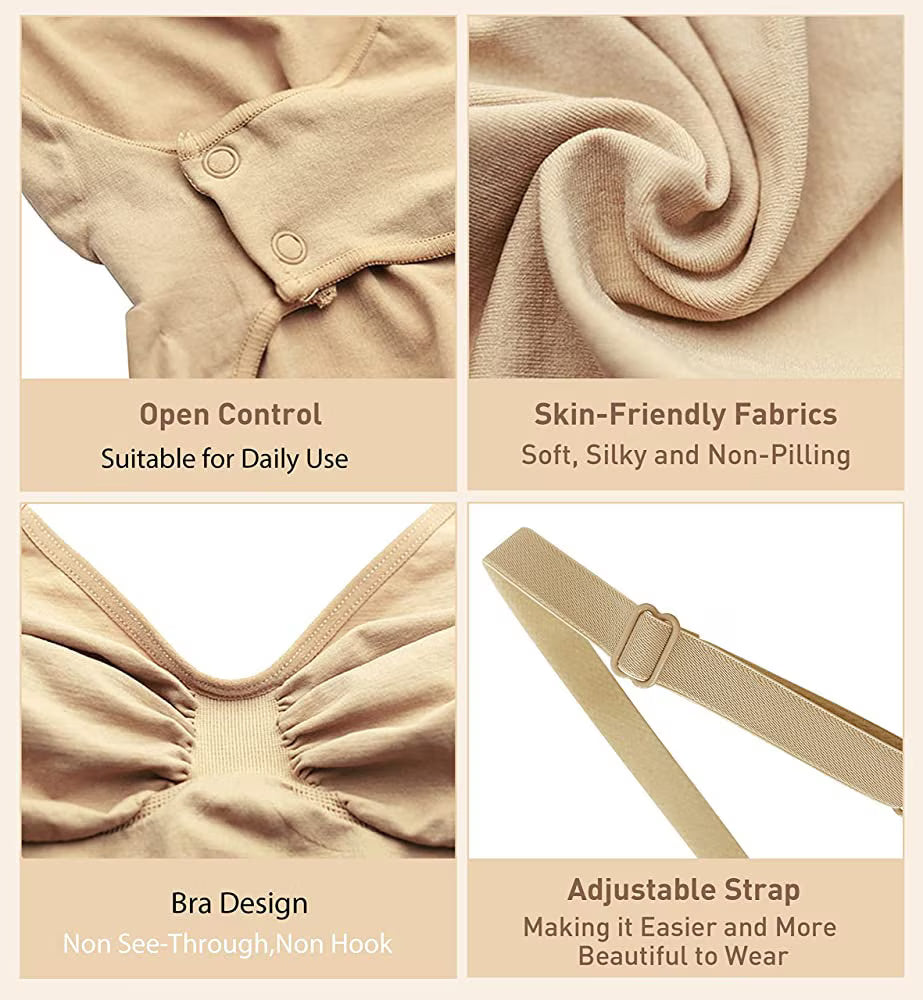 AKIMS Seamless Sculpting Bodysuit – Tummy Control & Bra-Free Support
