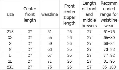 Size chart for AKIMS Double-Compression Waist Trainer Corset Steel-Boned — AKIMS