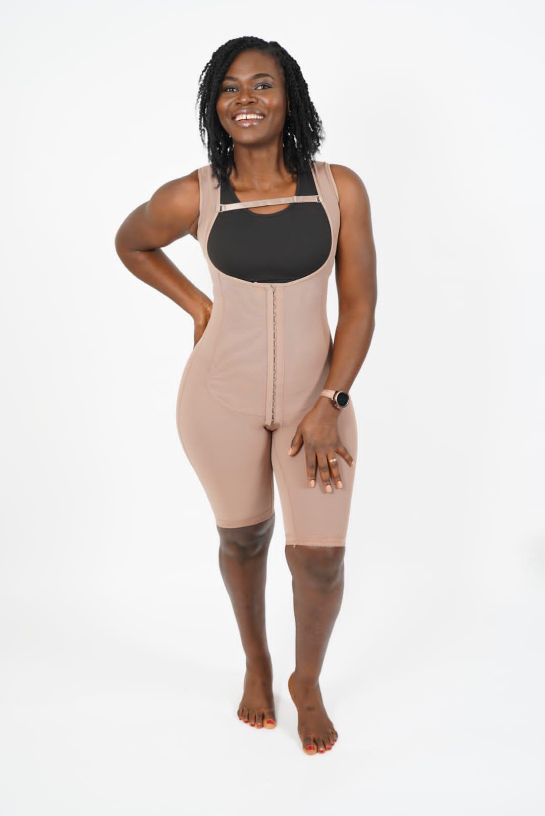 AKIMS Open Bust Seamless Tummy Control Body Shaper – Mid Thigh Shorts