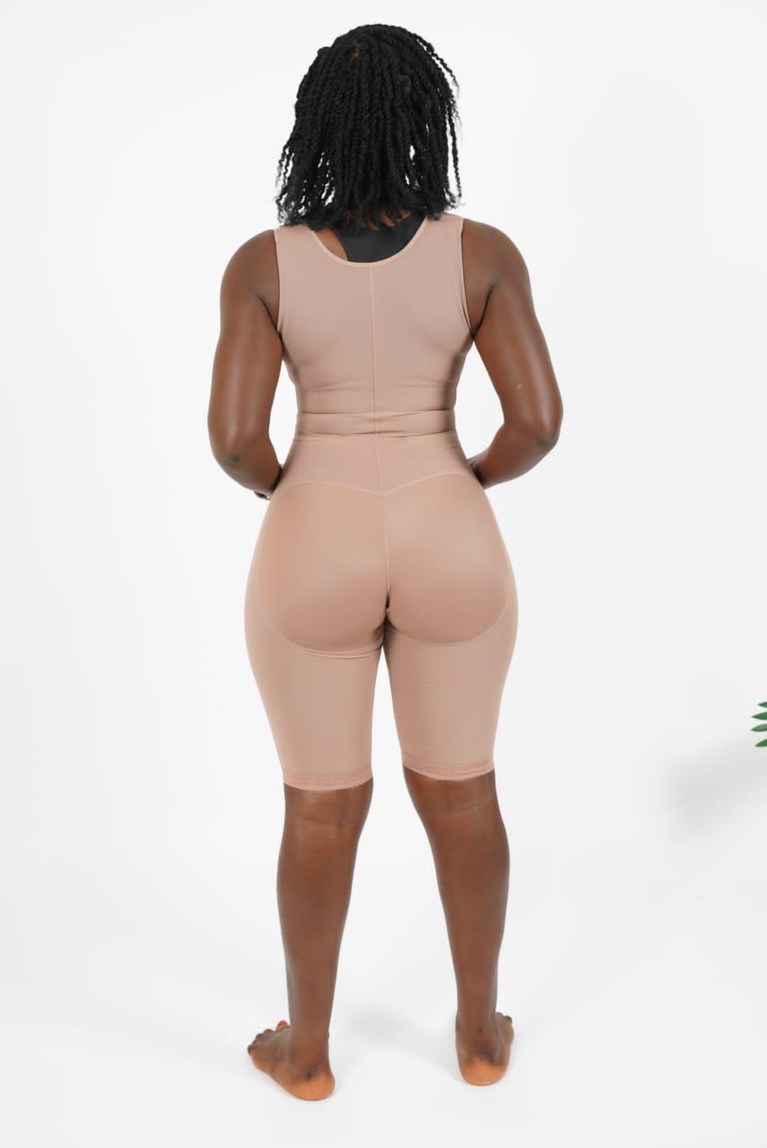 AKIMS Open Bust Seamless Tummy Control Body Shaper – Mid Thigh Shorts