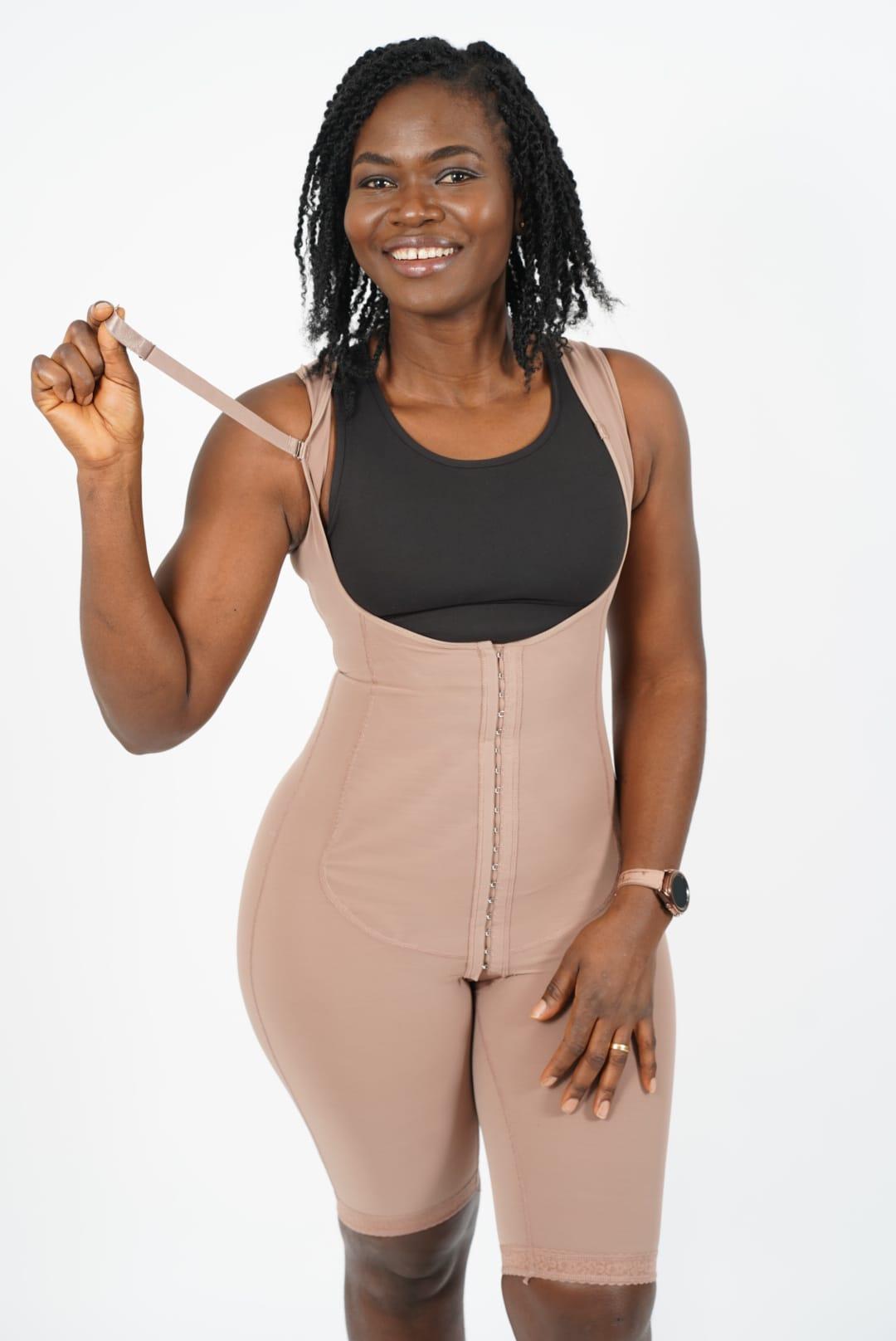 AKIMS Open Bust Seamless Tummy Control Body Shaper – Mid Thigh Shorts