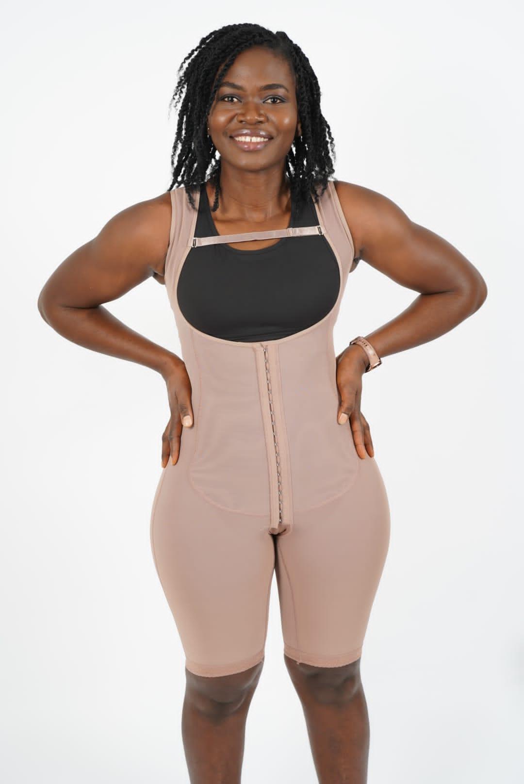 AKIMS Open Bust Seamless Tummy Control Body Shaper – Mid Thigh Shorts